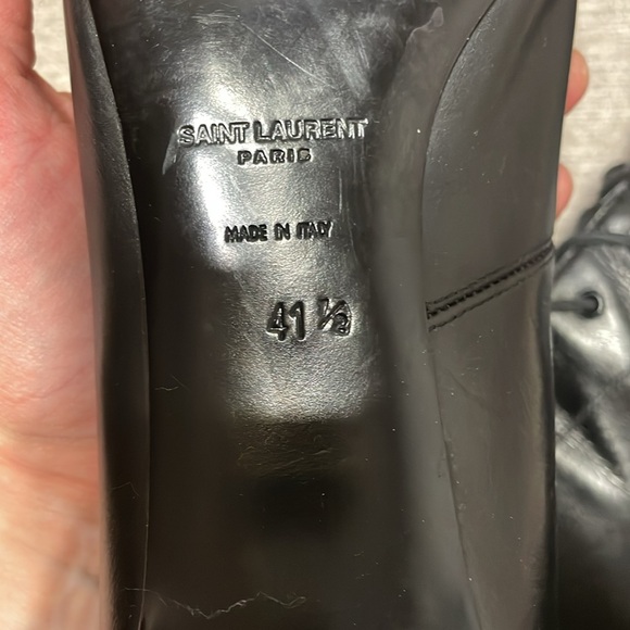 YSL kitten heel lace up ankle boots - Picture 5 of 9